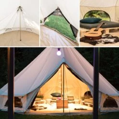 Skandika Tipii 400 Canvas Tent – Tipi-tenten – 8 Persoons Familietent - Campingtent – Muggengaas – 250 Cm Stahoogte – 400 Cm Diameter – 4000 Mm Waterkolom – Indische Tent, Partytent, Festivaltent – Outdoor, Camping, Tuin – Kamperen – Wit -Buiten Kamperen Apparatuur 1200x1200 200