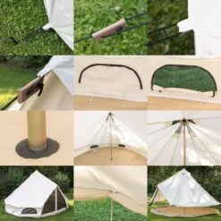 Skandika Tipii 400 Canvas Tent – Tipi-tenten – 8 Persoons Familietent - Campingtent – Muggengaas – 250 Cm Stahoogte – 400 Cm Diameter – 4000 Mm Waterkolom – Indische Tent, Partytent, Festivaltent – Outdoor, Camping, Tuin – Kamperen – Wit -Buiten Kamperen Apparatuur 1200x1200 201