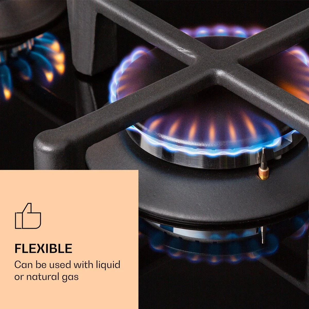 Illuminosa Domino Gaskookplaat 2-pits Sabaf Branders Glaskeramiek 6 Illuminosa Domino Gaskookplaat 2-pits Sabaf Branders Glaskeramiek - Afbeelding 4