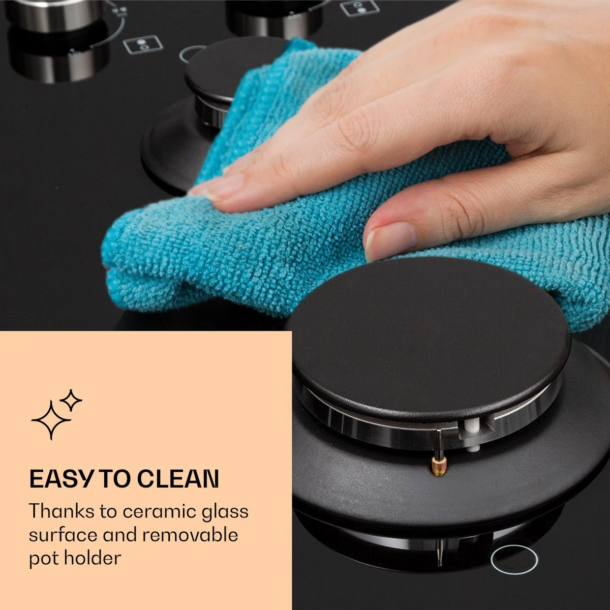 Illuminosa Domino Gaskookplaat 2-pits Sabaf Branders Glaskeramiek 8 Illuminosa Domino Gaskookplaat 2-pits Sabaf Branders Glaskeramiek - Afbeelding 6