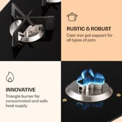 Trifecta 6 Gaskookplaat 6-pits Grote, Normale En Extra Glaskeramische Branders -Buiten Kamperen Apparatuur 1200x1200 2036