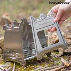 Innovagoods INKLAPBARE STALEN CAMPINGOVEN FLAMET - Camping Oven - Mini Oven - Camping Oventje - Oventje Camping - Mini Oven Vrijstaand - Mini Oventje -Buiten Kamperen Apparatuur 1200x1200 2064