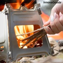 Innovagoods INKLAPBARE STALEN CAMPINGOVEN FLAMET - Camping Oven - Mini Oven - Camping Oventje - Oventje Camping - Mini Oven Vrijstaand - Mini Oventje -Buiten Kamperen Apparatuur 1200x1200 2067