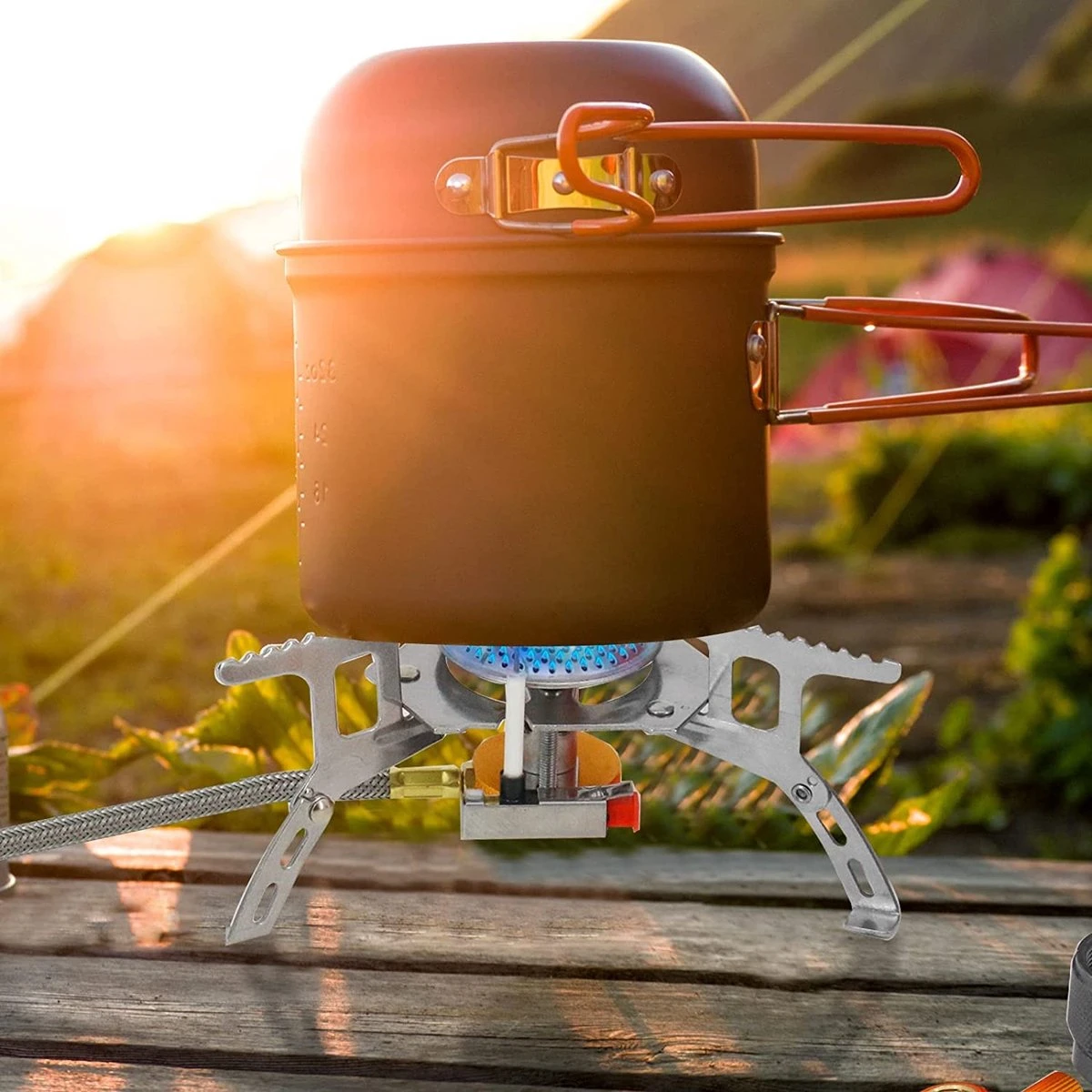 Ultralichte En Opvouwbare Gasbrander Op Pootjes Met Keramische Ontsteking 4 Ultralichte En Opvouwbare Gasbrander Op Pootjes Met Keramische Ontsteking - Afbeelding 2