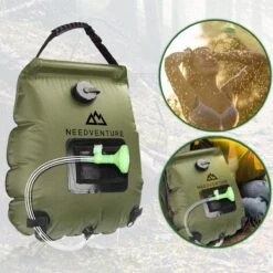 Needventure Solar Douche - Camping Douchezak - Buiten Douche - Tuindouche - Inclusief Thermometer - Waterzak Met Douchekop - 20L - Groen -Buiten Kamperen Apparatuur 1200x1200 2161