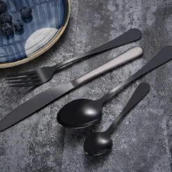 SMILON Bestekset In Koffer Zwart - 16 Delig Messen Vorken Lepels Voor 4 Personen - Camping - Ideaal Voor Reizen, Kamperen, Thuis -Buiten Kamperen Apparatuur 1200x1200 2197