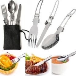 Camping Outdoor Kookset 13-delig Camping Servies En Pannen Pannenset Keukengerei - BPA-vrij & Geen Giftige Stoffen - Opvouwbaar & Licht - Ideaal Voor Reizen, Festival, Wandelen -Buiten Kamperen Apparatuur 1200x1200 2238