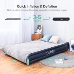 Sable Luxe Queen Size 2 Persoons Luchtmatras Met Ingebouwd Kussen, Opblaasbaar Luchtbed Met Ingebouwde Elektrische Pomp Voor Kamperen, Reizen Of Overnachtende Gasten Of Festival 13 Sable Luxe Queen Size 2 Persoons Luchtmatras Met Ingebouwd Kussen, Opblaasbaar Luchtbed Met Ingebouwde Elektrische Pomp Voor Kamperen, Reizen Of Overnachtende Gasten Of Festival -Buiten Kamperen Apparatuur 1200x1200 231