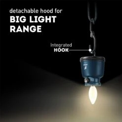 Favour L0818 Retro Camping Lamp Oplaadbaar LED, 320 Lumen, IP64 Waterdicht, Draagbare Kampeerlamp, Tentlamp, Acculamp, Traploos Dimbare Lamp Incl. Kaarslicht-modus, Blauw -Buiten Kamperen Apparatuur 1200x1200 2347