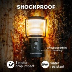 Favour L1061 Camping Lamp LED, 875 Lumen, IP64, Waterdicht, Draagbare Kampeerlamp, Tentlamp, Schokbestendig, 4 Verschillende Lichtmodi Incl Kaarslicht-modus, Afneembaar Deksel, Handig & Compact Formaat -Buiten Kamperen Apparatuur 1200x1200 2385