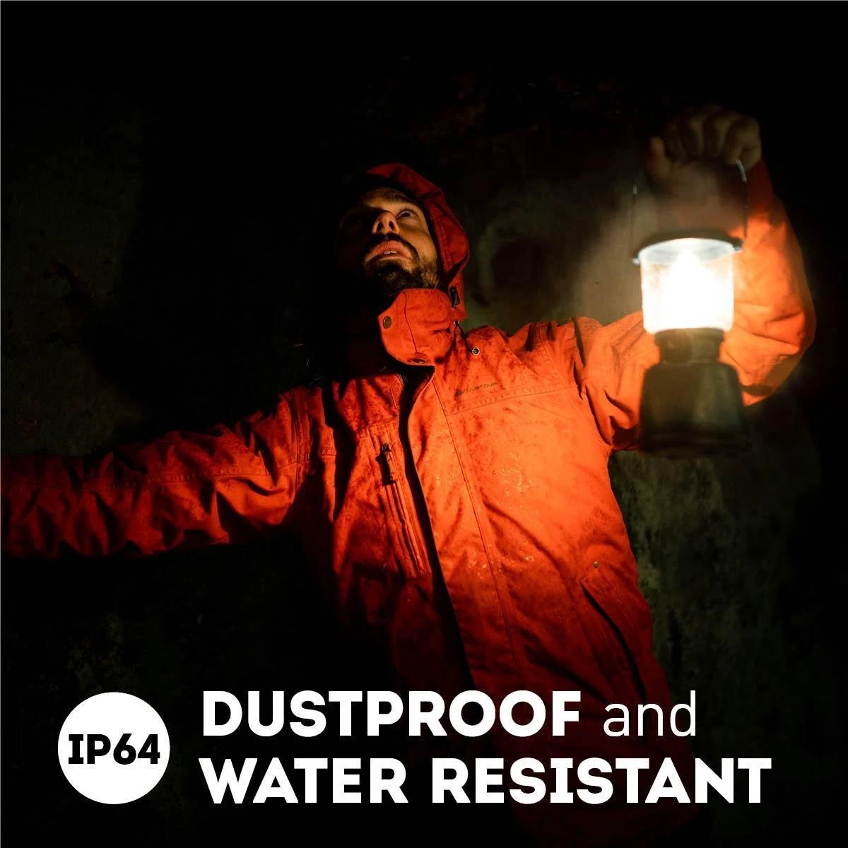 Favour L0818 Retro Camping Lamp Oplaadbaar LED, 320 Lumen, IP64 Waterdicht, Draagbare Kampeerlamp, Tentlamp, Acculamp, Traploos Dimbare Lamp Incl. Kaarslicht-modus, Zwart 12 Favour L0818 Retro Camping Lamp Oplaadbaar LED, 320 Lumen, IP64 Waterdicht, Draagbare Kampeerlamp, Tentlamp, Acculamp, Traploos Dimbare Lamp Incl. Kaarslicht-modus, Zwart - Afbeelding 10