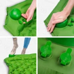 TRVLMORE Slaapmat - Zelfopblazend - 1 Persoons - Ingebouwde Pomp En Kussen - Groen -Buiten Kamperen Apparatuur 1200x1200 420