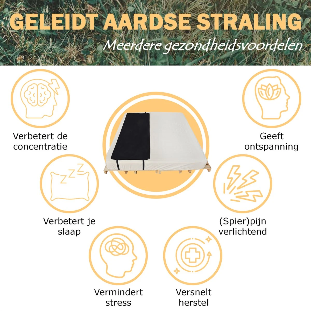 Earthle Earthing Slaapmat - Aardingsmat - Aarden - Earthing Mat - Aarding - Grounding Mat 7 Earthle Earthing Slaapmat - Aardingsmat - Aarden - Earthing Mat - Aarding - Grounding Mat - Afbeelding 5