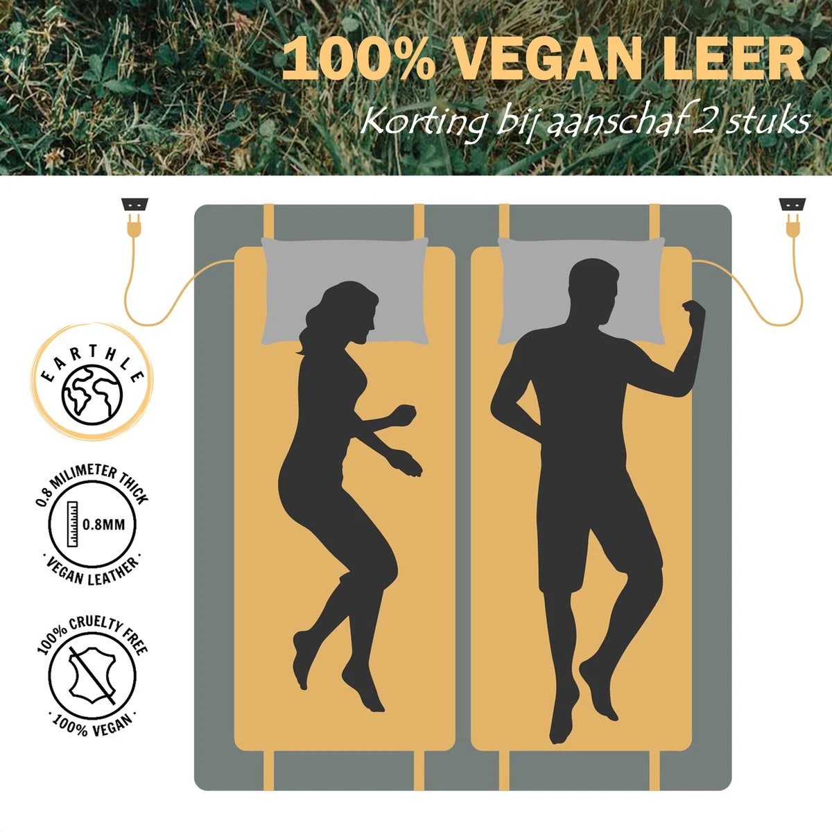 Earthle Earthing Slaapmat - Aardingsmat - Aarden - Earthing Mat - Aarding - Grounding Mat 8 Earthle Earthing Slaapmat - Aardingsmat - Aarden - Earthing Mat - Aarding - Grounding Mat - Afbeelding 6