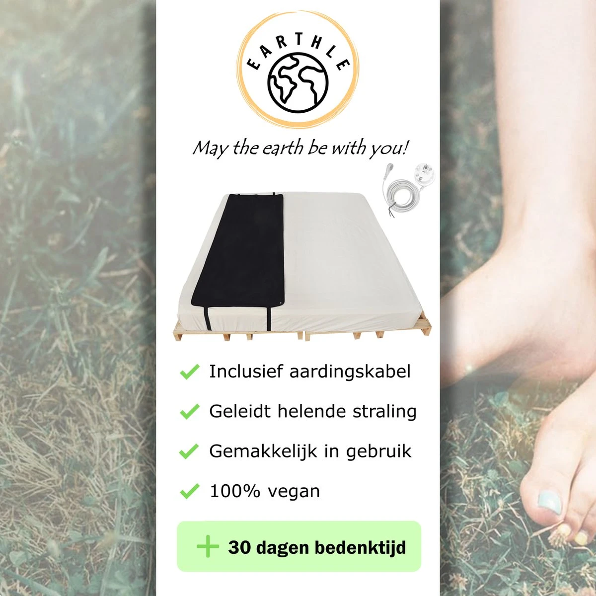 Earthle Earthing Slaapmat - Aardingsmat - Aarden - Earthing Mat - Aarding - Grounding Mat 10 Earthle Earthing Slaapmat - Aardingsmat - Aarden - Earthing Mat - Aarding - Grounding Mat - Afbeelding 8