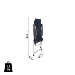 Campart Campingstoel CH-0592 - Opvouwbaar Met Hoofdsteun - 7 Verstelbare Standen - Lichtgewicht - Blauw -Buiten Kamperen Apparatuur 1200x1200 706