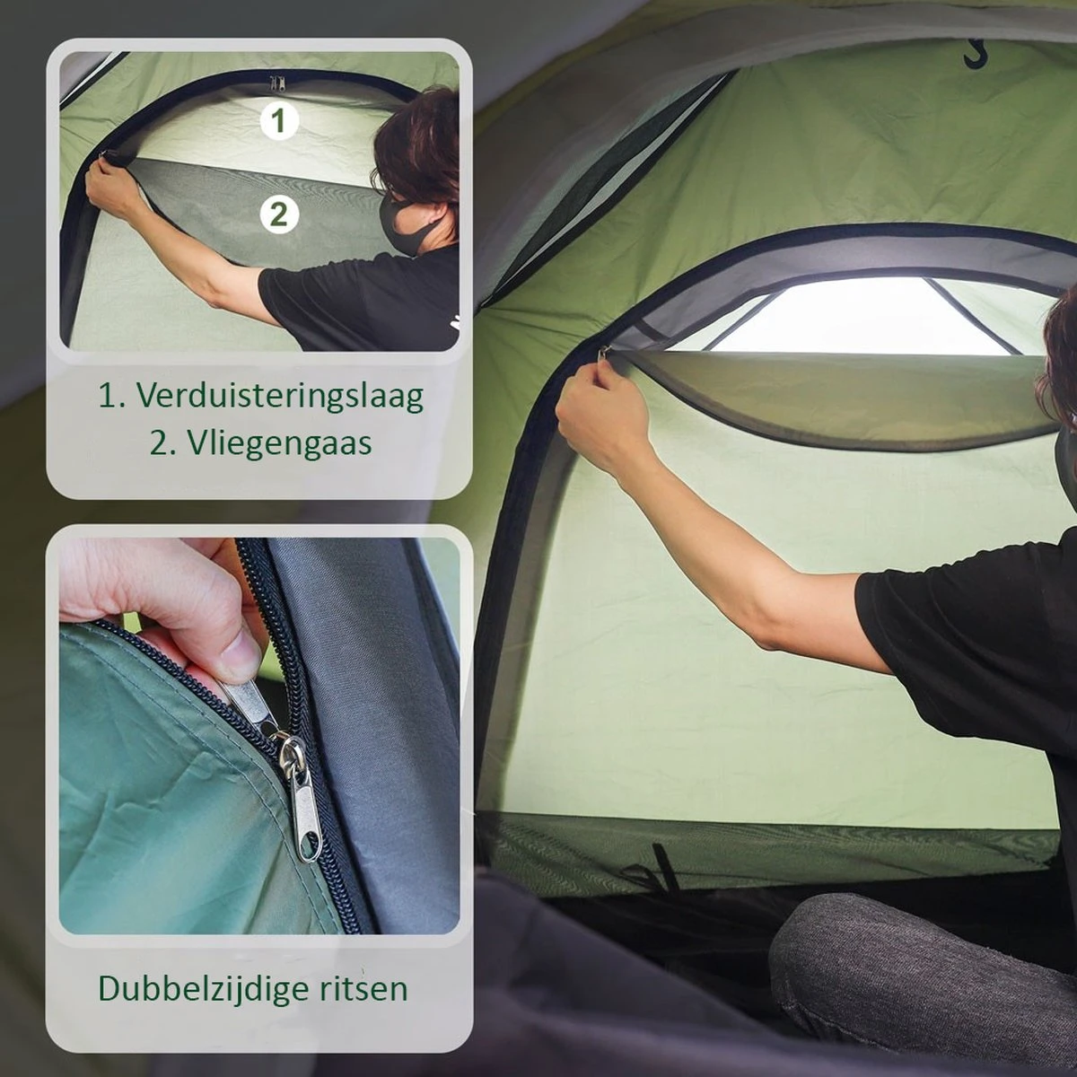 Sens Design Pop Up Tent - Tent - 2-3 Personen 7 Sens Design Pop Up Tent - Tent - 2-3 Personen - Afbeelding 5