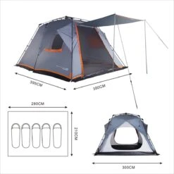 Where Tomorrow Gezinstent Met Zonnendak 300X395X200 Cm- Grijs - 5 Persoons 14 Where Tomorrow Gezinstent Met Zonnendak 300X395X200 Cm- Grijs - 5 Persoons -Buiten Kamperen Apparatuur 1200x1200 93