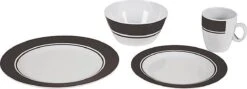 Bo-Camp - Servies - Classic - 16-Delig - Wit/Grijs -Buiten Kamperen Apparatuur 1200x431 3