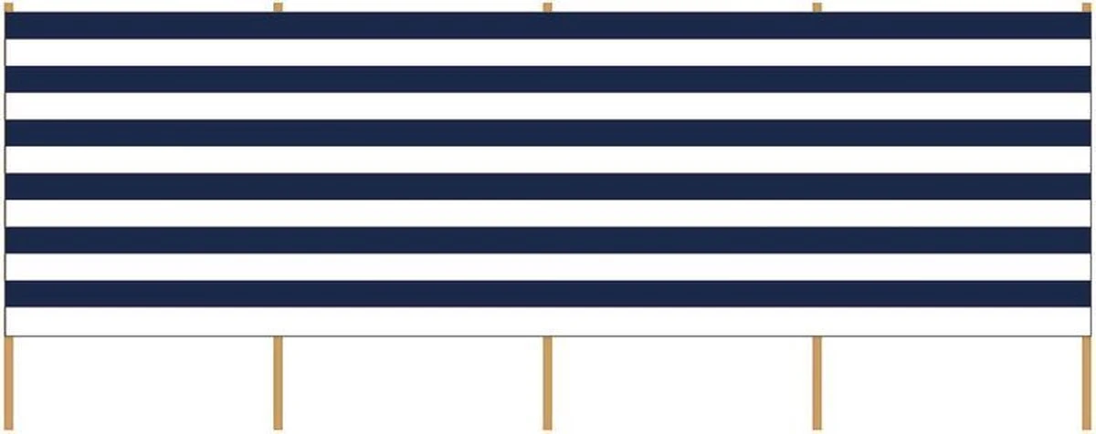 Strand/camping Windscherm Gestreept Wit/blauw 3 Meter X 120 Cm - Beschutting/schermen Voor Op Het Strand/de Camping 3 Strand/camping Windscherm Gestreept Wit/blauw 3 Meter X 120 Cm - Beschutting/schermen Voor Op Het Strand/de Camping