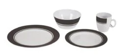 Bo-Camp - Servies - Classic - 16-Delig - Wit/Grijs -Buiten Kamperen Apparatuur 1200x548 3