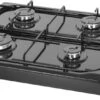 Zilan - Vrijstaande Gaskookplaat - 4 Branders - Gaskooktoestel 4 Pits - Zwart - Roestbestendig