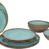 Bo-Camp Servies Halo - 12 Delig Melamine - Aqua 1 Bo-Camp Servies Halo - 12 Delig Melamine - Aqua -Buiten Kamperen Apparatuur 1200x643 2