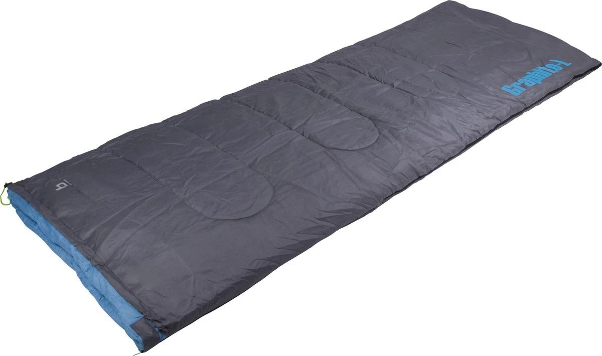 Bo-Camp - Slaapzak - Graphite-L - 200x80 Cm - Grijs/Blauw 4 Bo-Camp - Slaapzak - Graphite-L - 200x80 Cm - Grijs/Blauw - Afbeelding 2