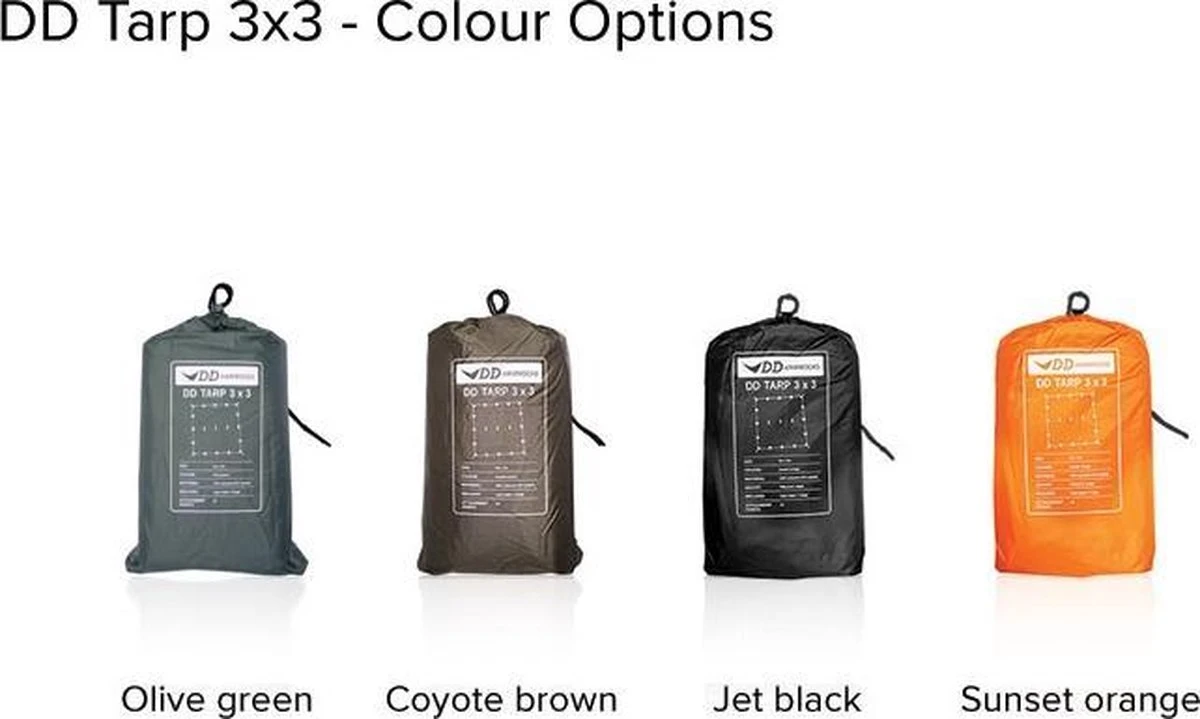 Tarp 3x3 – Olive Green 5 Tarp 3x3 – Olive Green - Afbeelding 3