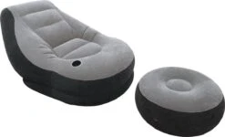 Intex Lounge Stoel - Ultra Lounge - Opblaasbaar - Grijs/zwart -Buiten Kamperen Apparatuur 1200x727 1