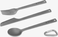 Navaris Campingbestek Van Titanium - Set Met Vork, Mes En Lepel - Bestekset Voor Onderweg En Op Reis - Inclusief Karabijnhaak En Bewaarzakje -Buiten Kamperen Apparatuur 1200x781 5