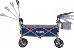 AREBOS Premium Steekwagen Met Dak Opvouwbare Tuinkar Handkar Bolderkar Blauw / Grijs 24 AREBOS Premium Steekwagen Met Dak Opvouwbare Tuinkar Handkar Bolderkar Blauw / Grijs -Buiten Kamperen Apparatuur 1200x787 4