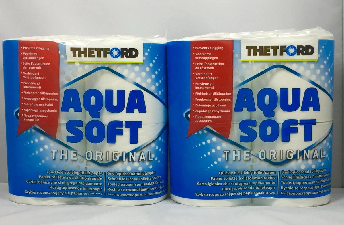 2 X Thetford Aqua Soft Toiletpapier - 4 Rollen 3 2 X Thetford Aqua Soft Toiletpapier - 4 Rollen