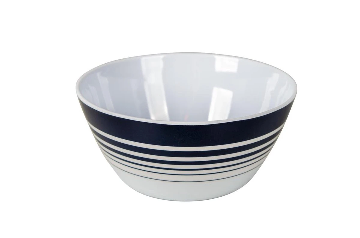 Bo-Camp - Servies - Classic - 16-Delig - Wit/Navy 8 Bo-Camp - Servies - Classic - 16-Delig - Wit/Navy - Afbeelding 6