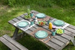 Bo-Camp Servies Halo - 12 Delig Melamine - Aqua -Buiten Kamperen Apparatuur 1200x800 302