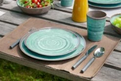Bo-Camp Servies Halo - 12 Delig Melamine - Aqua -Buiten Kamperen Apparatuur 1200x800 303