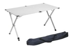 Campart Campingtafel XL TA-0806 - Opvouwbaar, Lichtgewicht En Met Verstelbare Poten - Kampeertafel Inklapbaar Inclusief Opbergtas - 140 X 80 X 70 Cm - Wit -Buiten Kamperen Apparatuur 1200x802 6