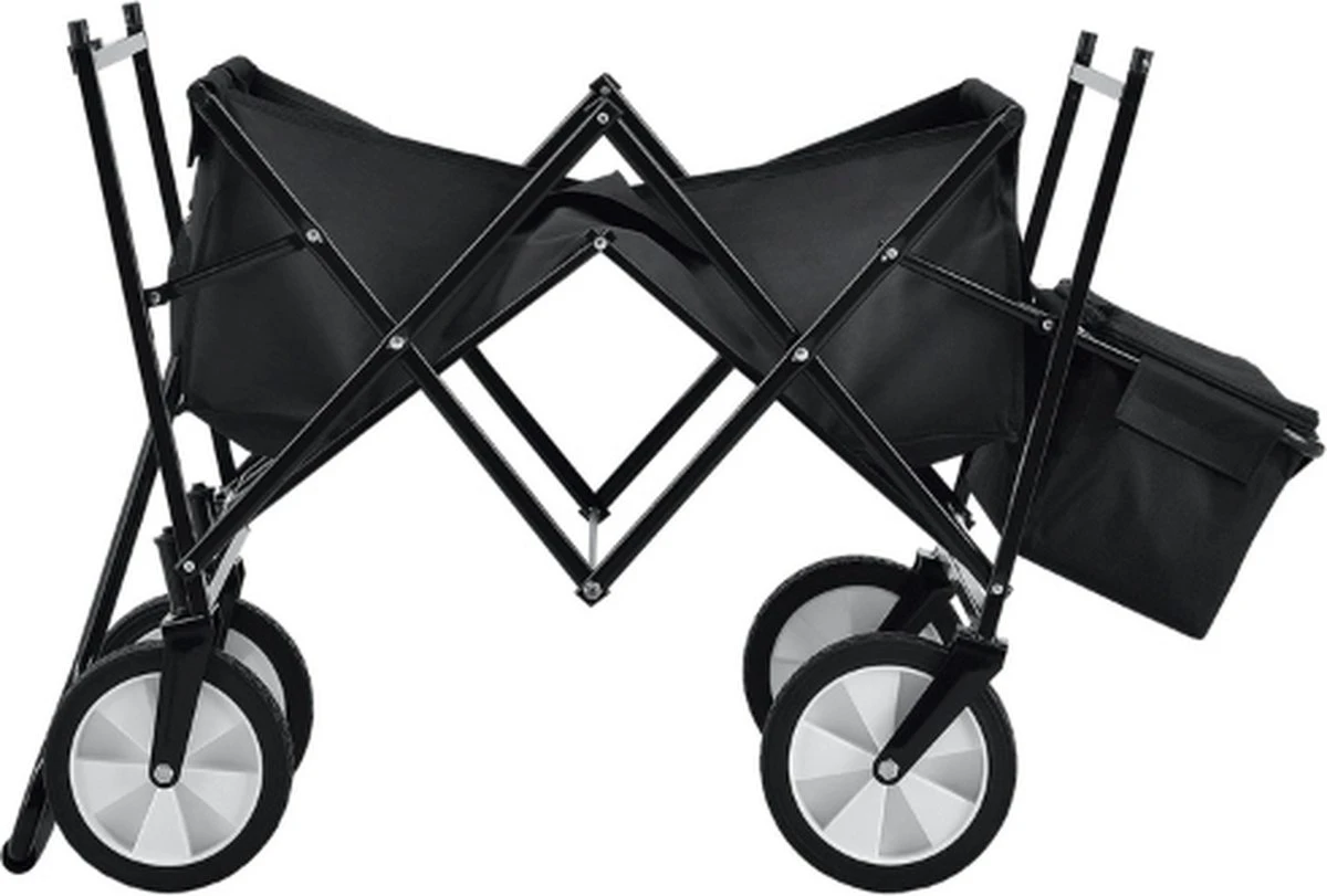 Rijoka Opvouwbare Bolderkar/Bolderwagen | Met Dakje En Draagtas | Zwart 10 Rijoka Opvouwbare Bolderkar/Bolderwagen | Met Dakje En Draagtas | Zwart - Afbeelding 8