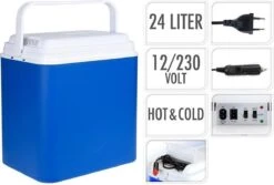 Excellent Cool Solutions - Draagbare Koelbox - Met Verwarm Functie - Blauw/wit - 24 Liter - 12V & 230V -Buiten Kamperen Apparatuur 1200x811 6