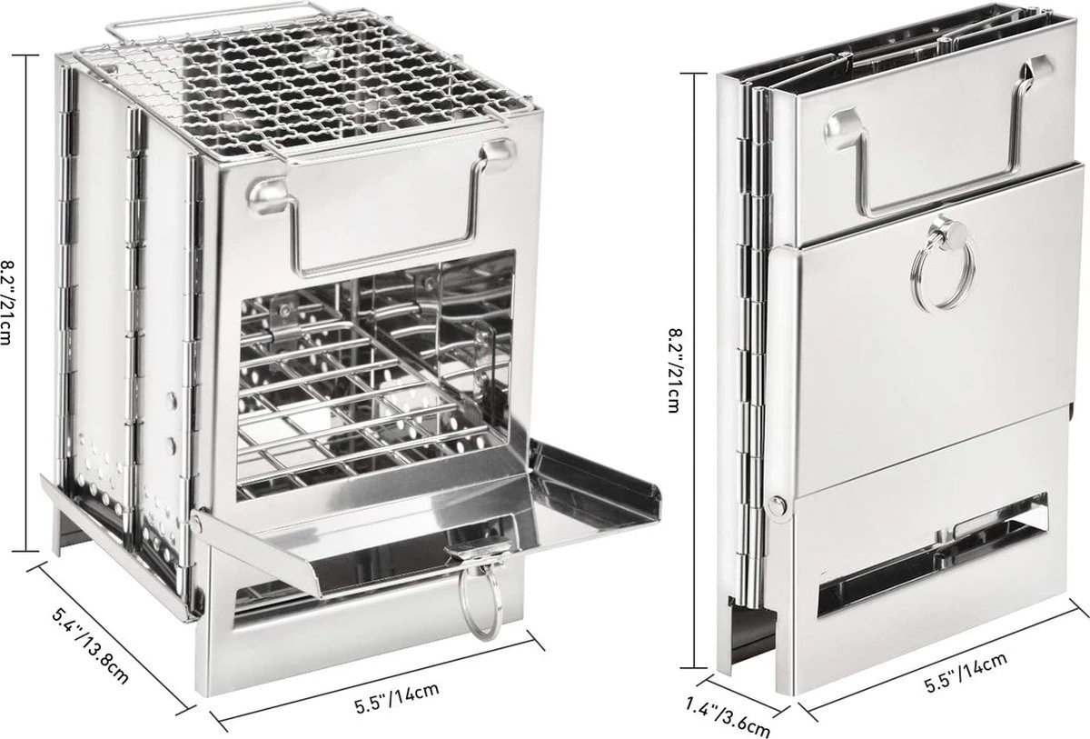 House Of Husk Draagbaar Houtkachel Voor Kamperen - Klein Camping Oven - Kampeer Kachel - Camping Kooktoestel - Camping Accessoires 6 House Of Husk Draagbaar Houtkachel Voor Kamperen - Klein Camping Oven - Kampeer Kachel - Camping Kooktoestel - Camping Accessoires - Afbeelding 4