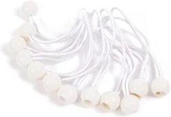 Elastiek Met Bal Wit - 12 Delig - Spanelastiek - 17cm - Benson