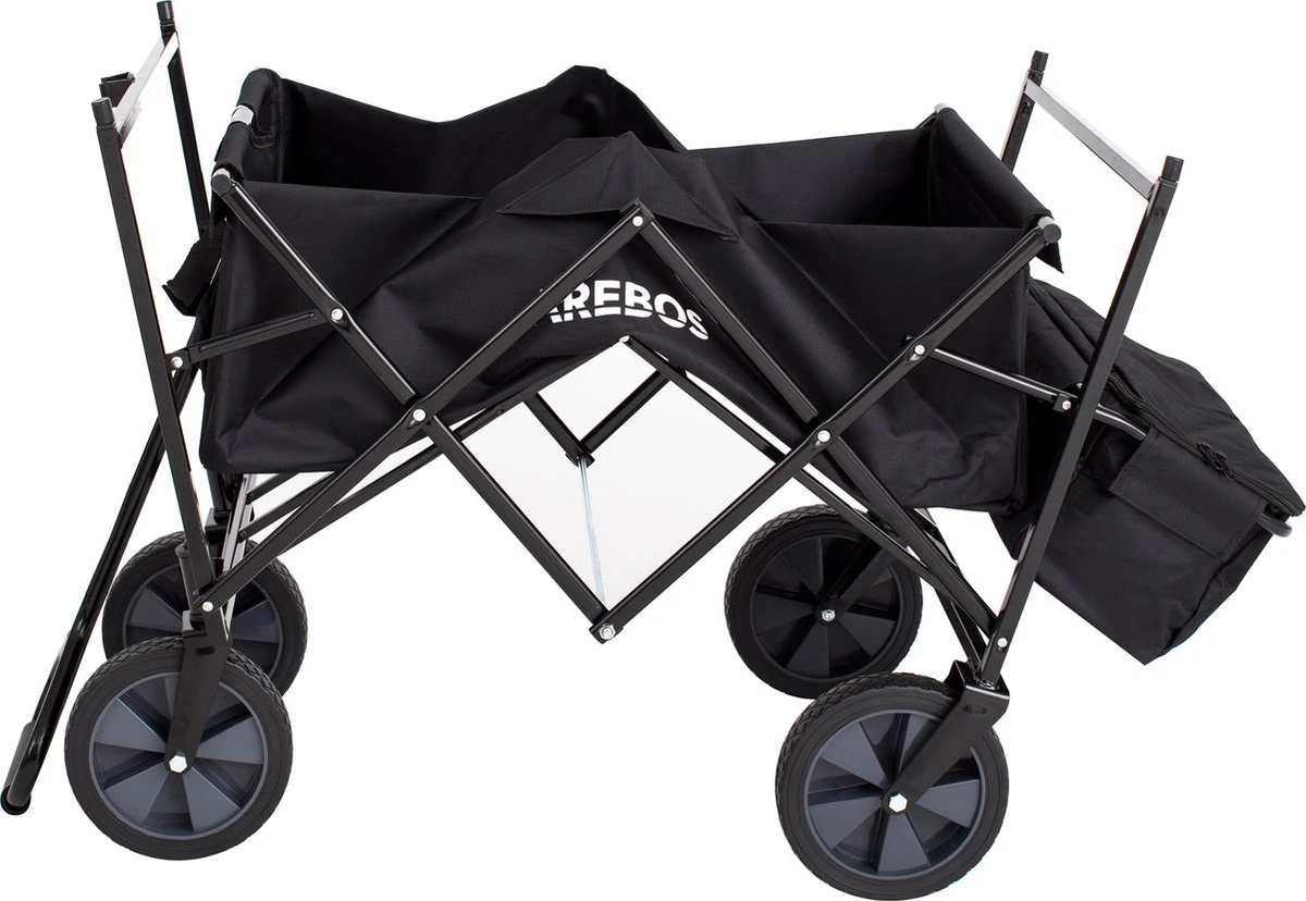 AREBOS Handwagen Vouwbare Dak Handwagen Vouwbare Trolley Uitrustingswagen Zwart 13 AREBOS Handwagen Vouwbare Dak Handwagen Vouwbare Trolley Uitrustingswagen Zwart - Afbeelding 11