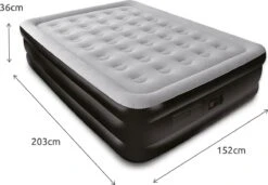 BluMill Luchtbed - 2-persoons - Ingebouwde Pomp - 203x152x36 Cm - Duurzame Keuze -Buiten Kamperen Apparatuur 1200x833 4