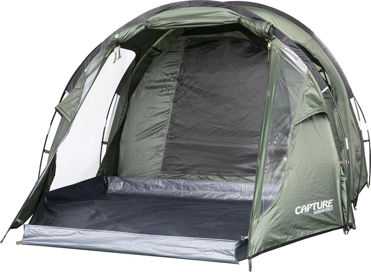 Capture Outdoor, 3-Man XXL Tent "Seikan XTR-3", Voor 3 XXL Personen, 215x400x155cm, DeLuxe Tent En Canvas, "Airflow System", … 14 Capture Outdoor, 3-Man XXL Tent "Seikan XTR-3", Voor 3 XXL Personen, 215x400x155cm, DeLuxe Tent En Canvas, "Airflow System", … - Afbeelding 12