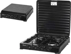 Zilan - Gas Kooktoestel 4 Pits - Campingkooktoestel - Gaskookplaat - Zwart -Buiten Kamperen Apparatuur 1200x909 2