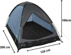 Orange85 Tent - 1 Persoons - Festivaltent - Blauw - Glow In The Dark - 200x120x100 Cm - Polyester -Buiten Kamperen Apparatuur 1200x925