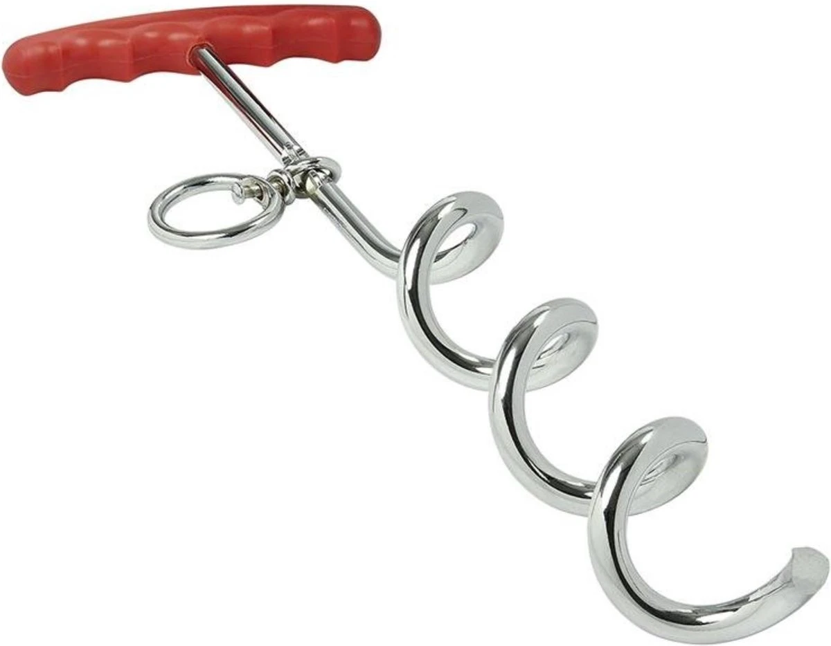 PROPLUS Pro Plus Aanlegspiraal - Hondenpen Met Handvat En Ring - Lengte 39 Cm 3 PROPLUS Pro Plus Aanlegspiraal - Hondenpen Met Handvat En Ring - Lengte 39 Cm