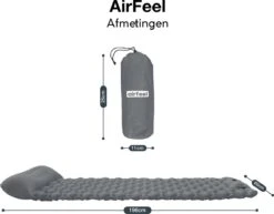 AirFeel Opblaasbaar Slaapmatje - Ingebouwde Pomp En Kussen - Lichtgewicht - 196 X 60 X 6cm - Gray 14 AirFeel Opblaasbaar Slaapmatje - Ingebouwde Pomp En Kussen - Lichtgewicht - 196 X 60 X 6cm - Gray -Buiten Kamperen Apparatuur 1200x939 2