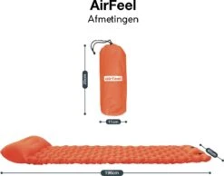 AirFeel Lichtgewicht Opsblaasbaar Slaapmatje - Ingebouwde Pomp En Kussen - 196 X 60 X 6 Cm - Orange 13 AirFeel Lichtgewicht Opsblaasbaar Slaapmatje - Ingebouwde Pomp En Kussen - 196 X 60 X 6 Cm - Orange -Buiten Kamperen Apparatuur 1200x943 3