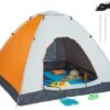 Relaxdays Strandtent Pop-up - Omkleedtent - 145x180 Cm - 2-3 Personen - Beachtent -compact - Oranje -Buiten Kamperen Apparatuur 1200x945